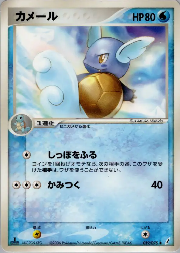 Carta wartortle 19/75 de きせきの結晶